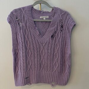 Signature8 Women's Lavender V-Neck Sweater